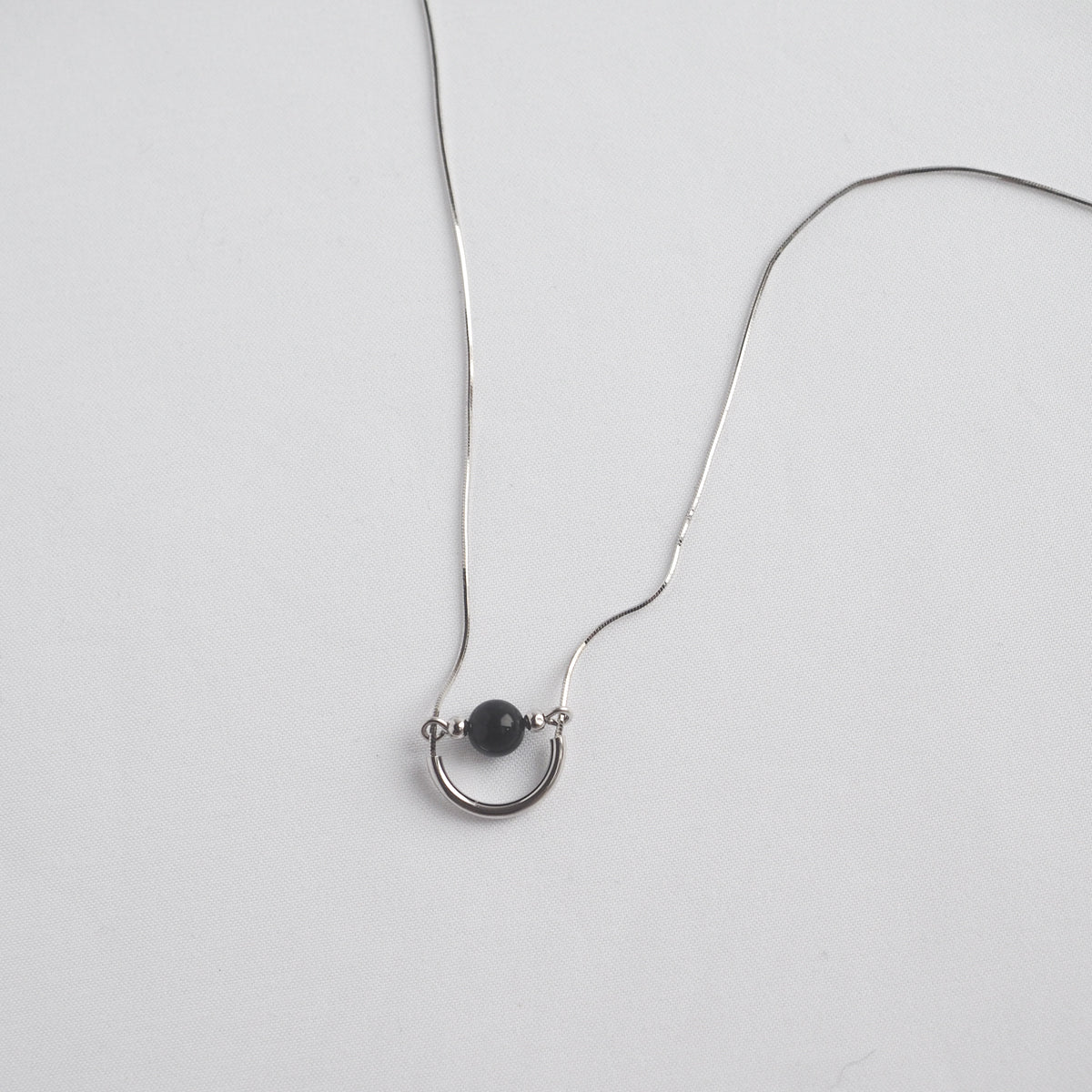 Juliette Black Agate Ball Necklace