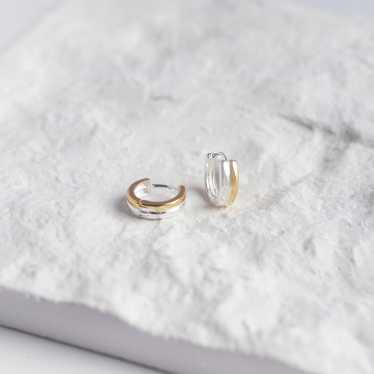 Anne 2-Tone Hoop Earrings - éclater jewellery
