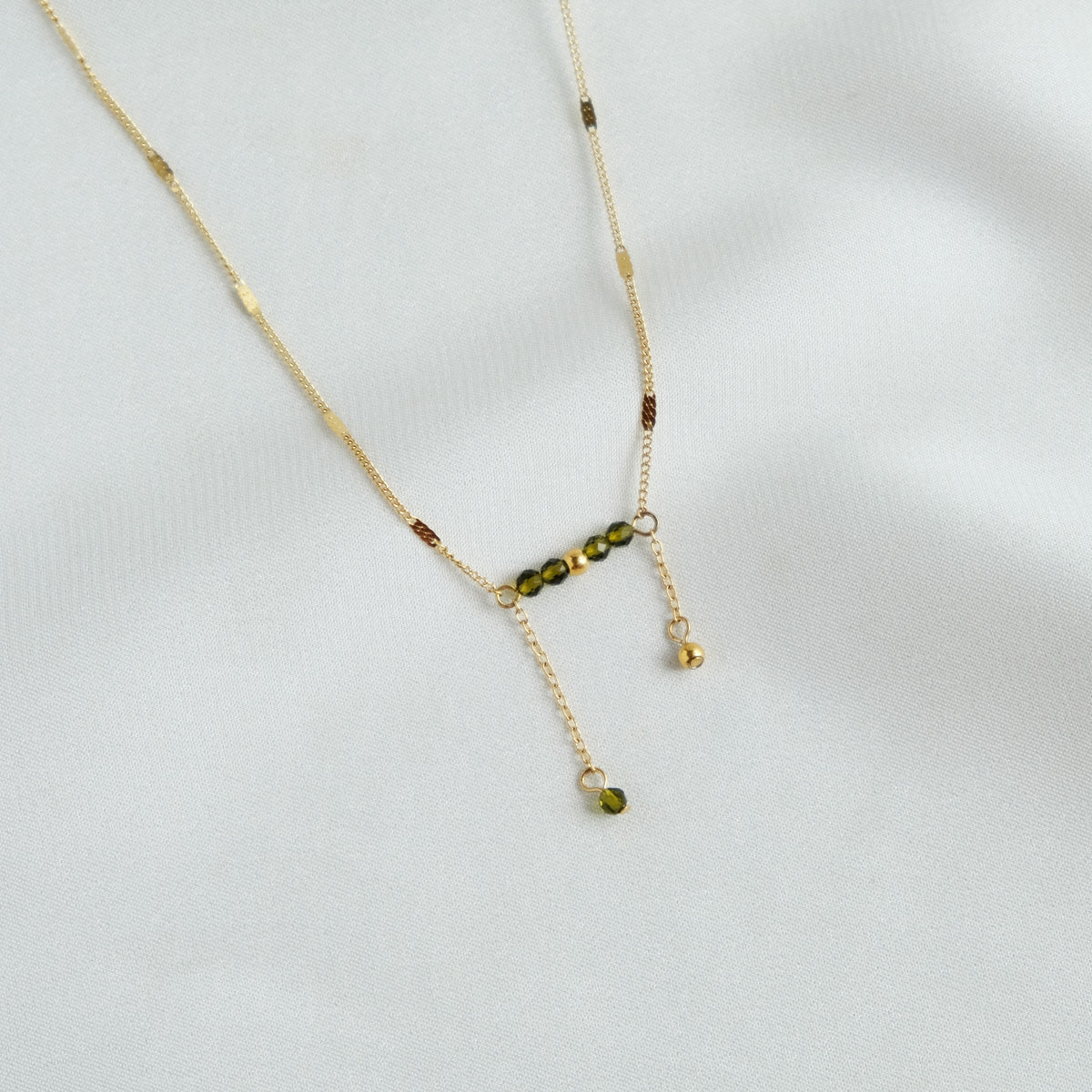 Dianna Fringed Olive Necklace