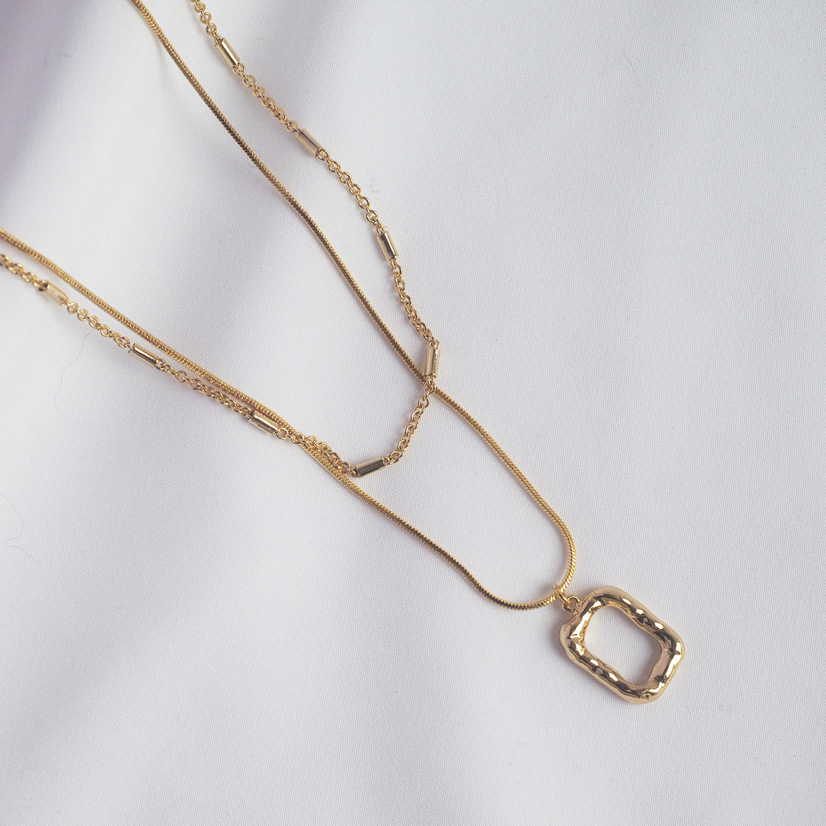 Blondell Drop Hoop Necklace Set