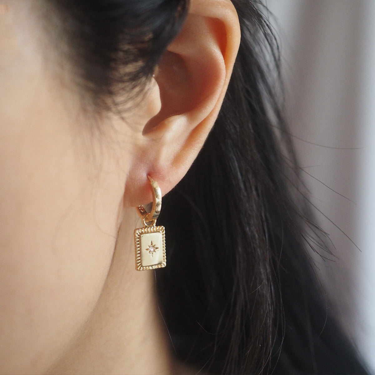 Caryl Starry Tag Earrings
