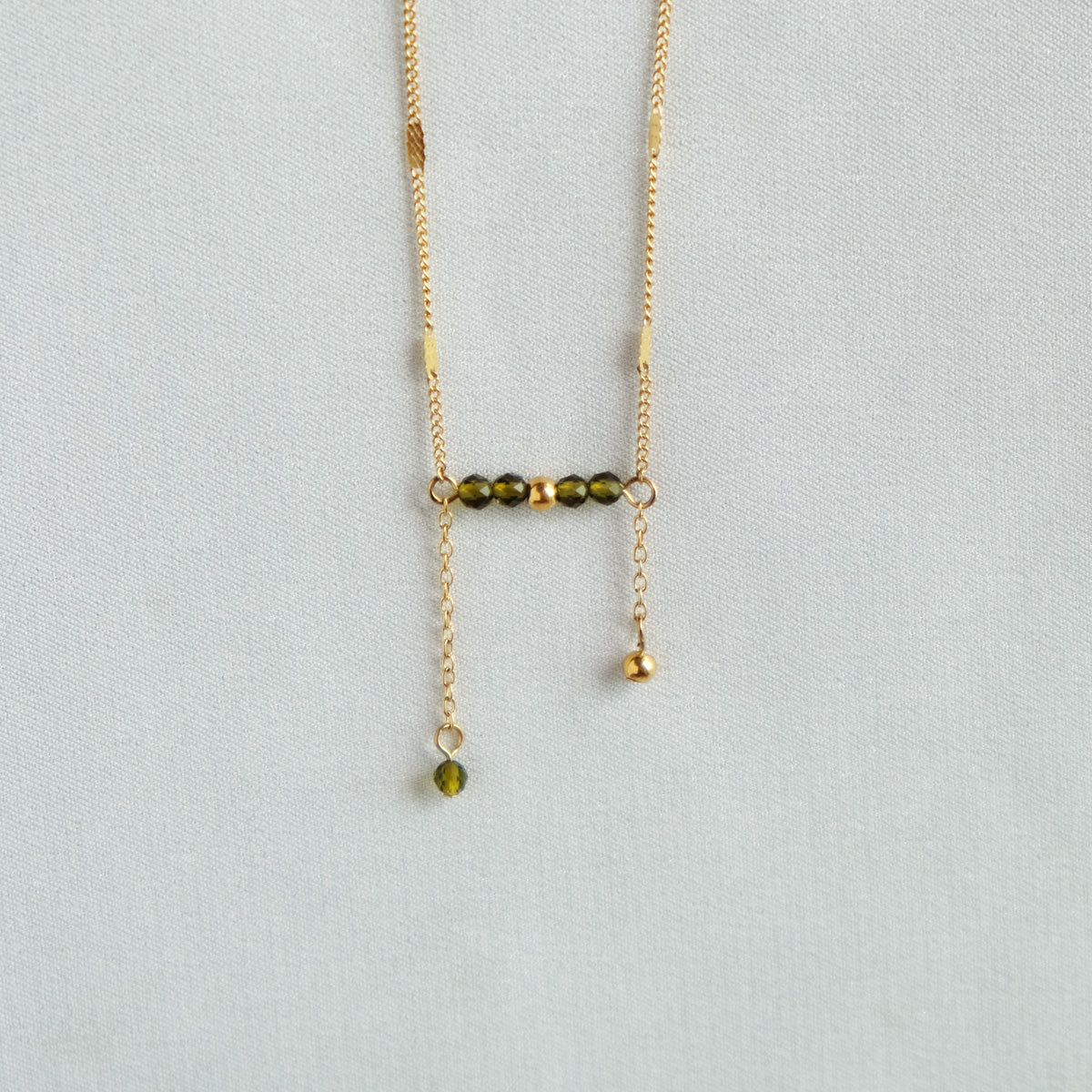 Dianna Fringed Olive Necklace