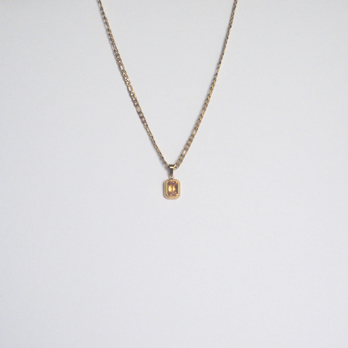 Chantal Gemstone Necklace - Champagne Gold