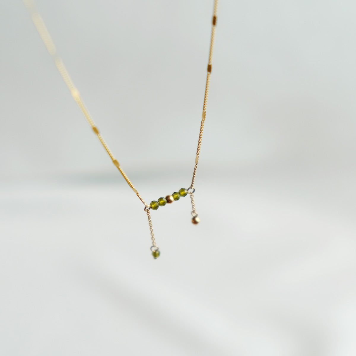 Dianna Fringed Olive Necklace