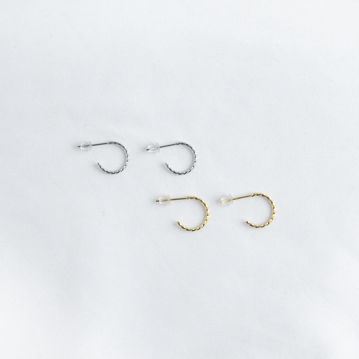 Laure Minimalist Twist Hoop Earrings