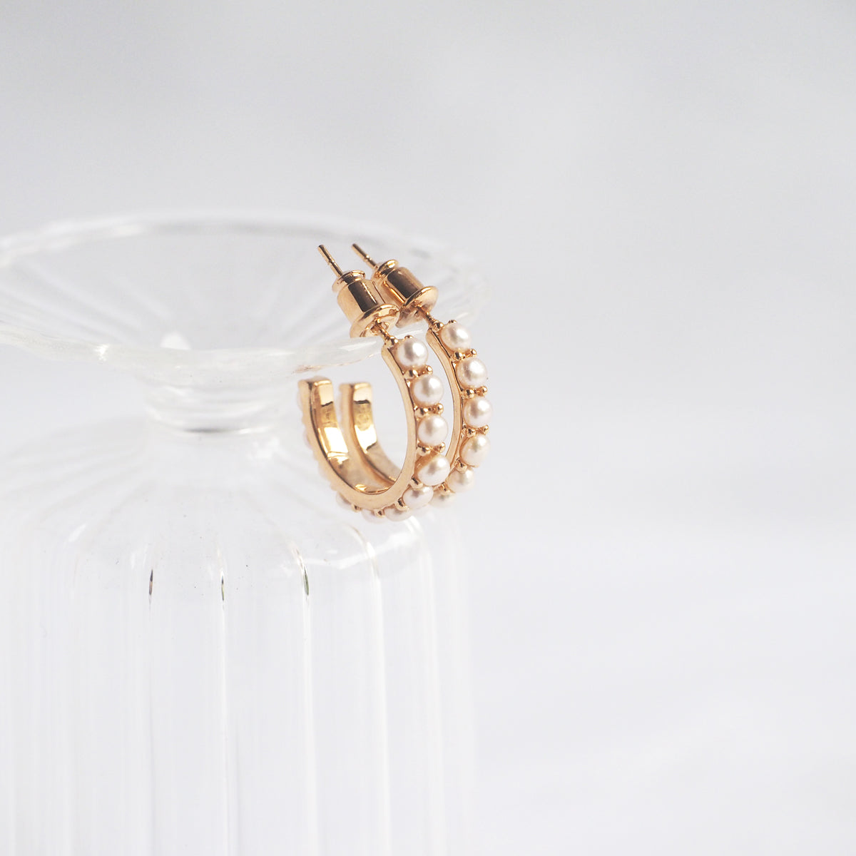 Liana Pearls Hoop Earrings