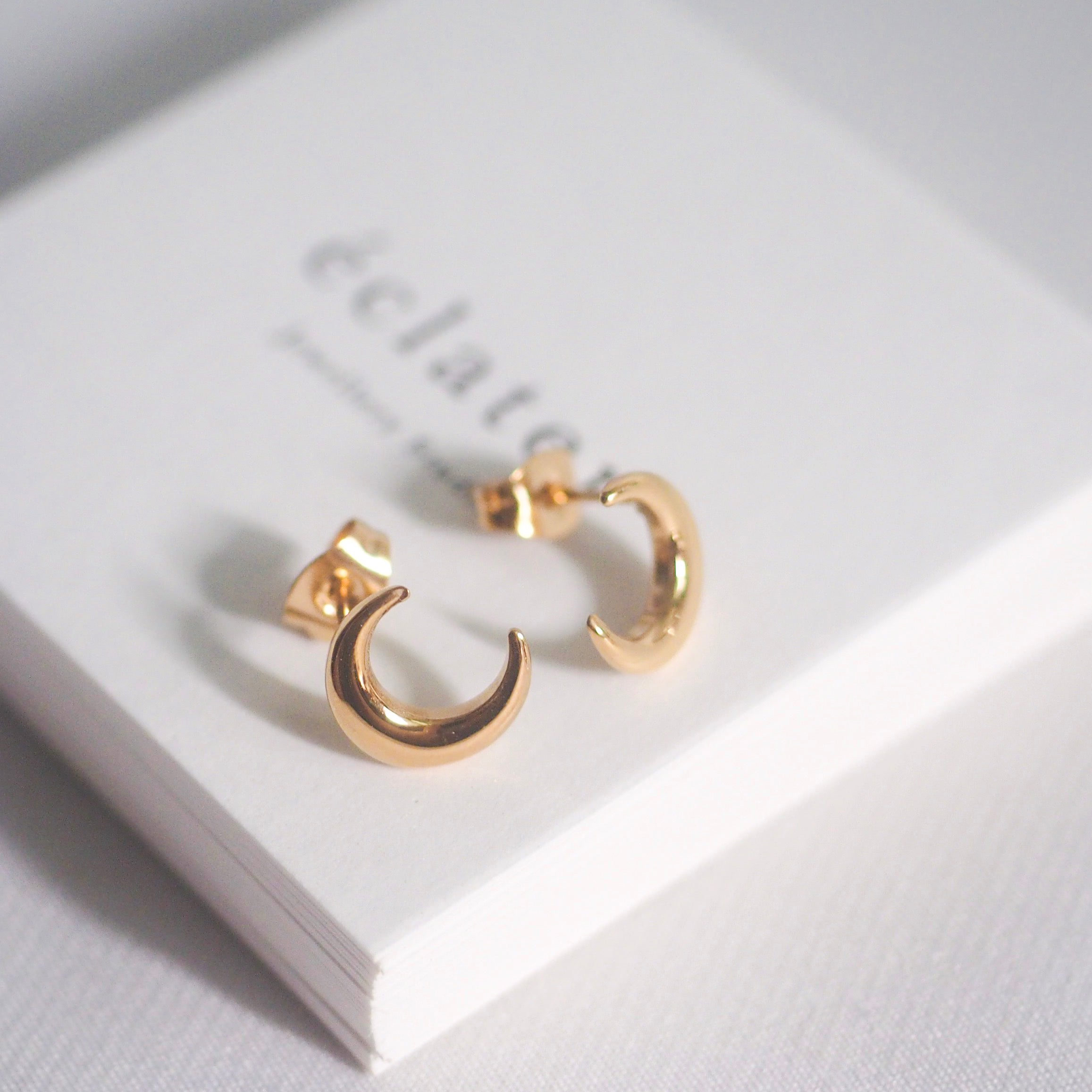 Crescent Moon Earrings - éclater jewellery