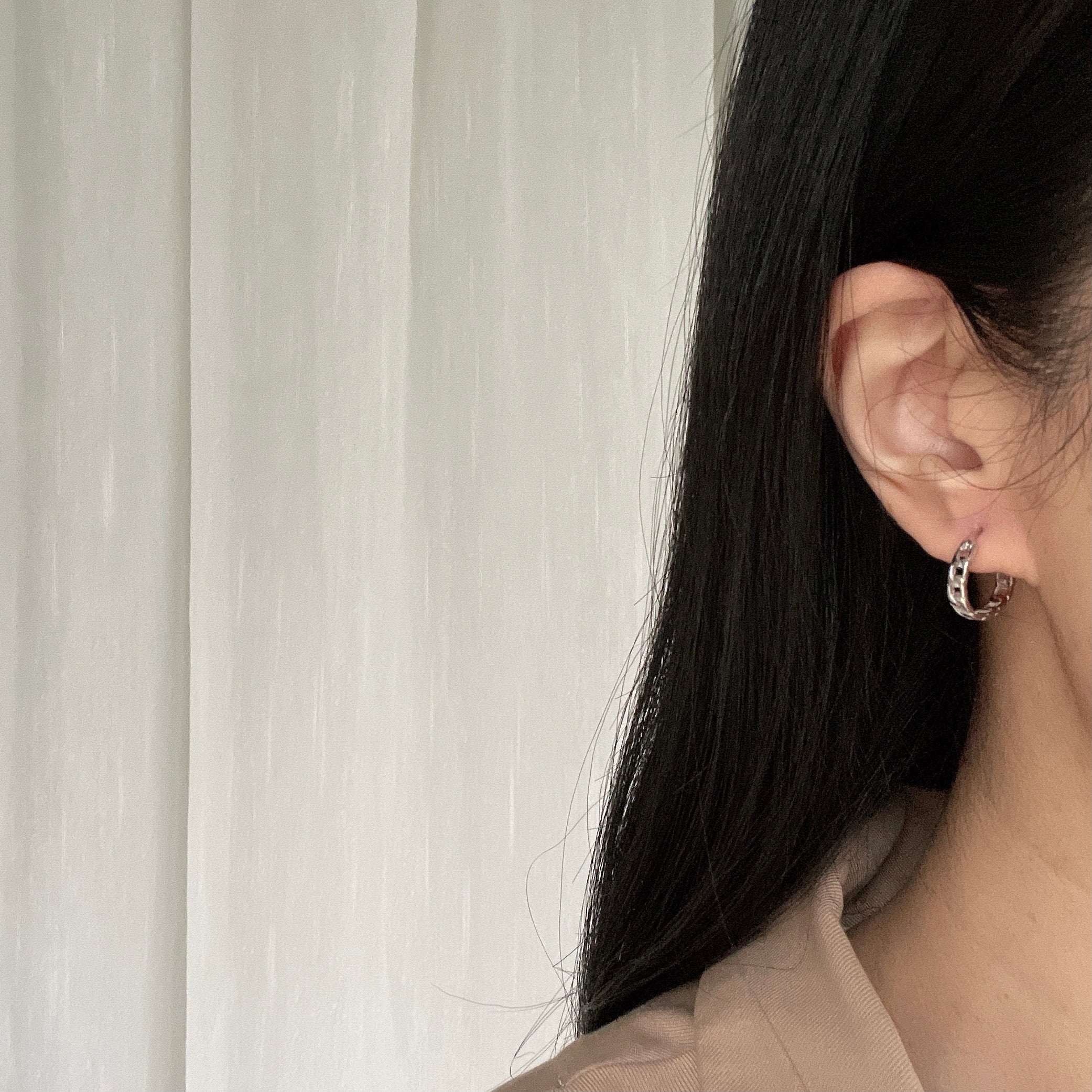Haydee Chain Hoop Earrings