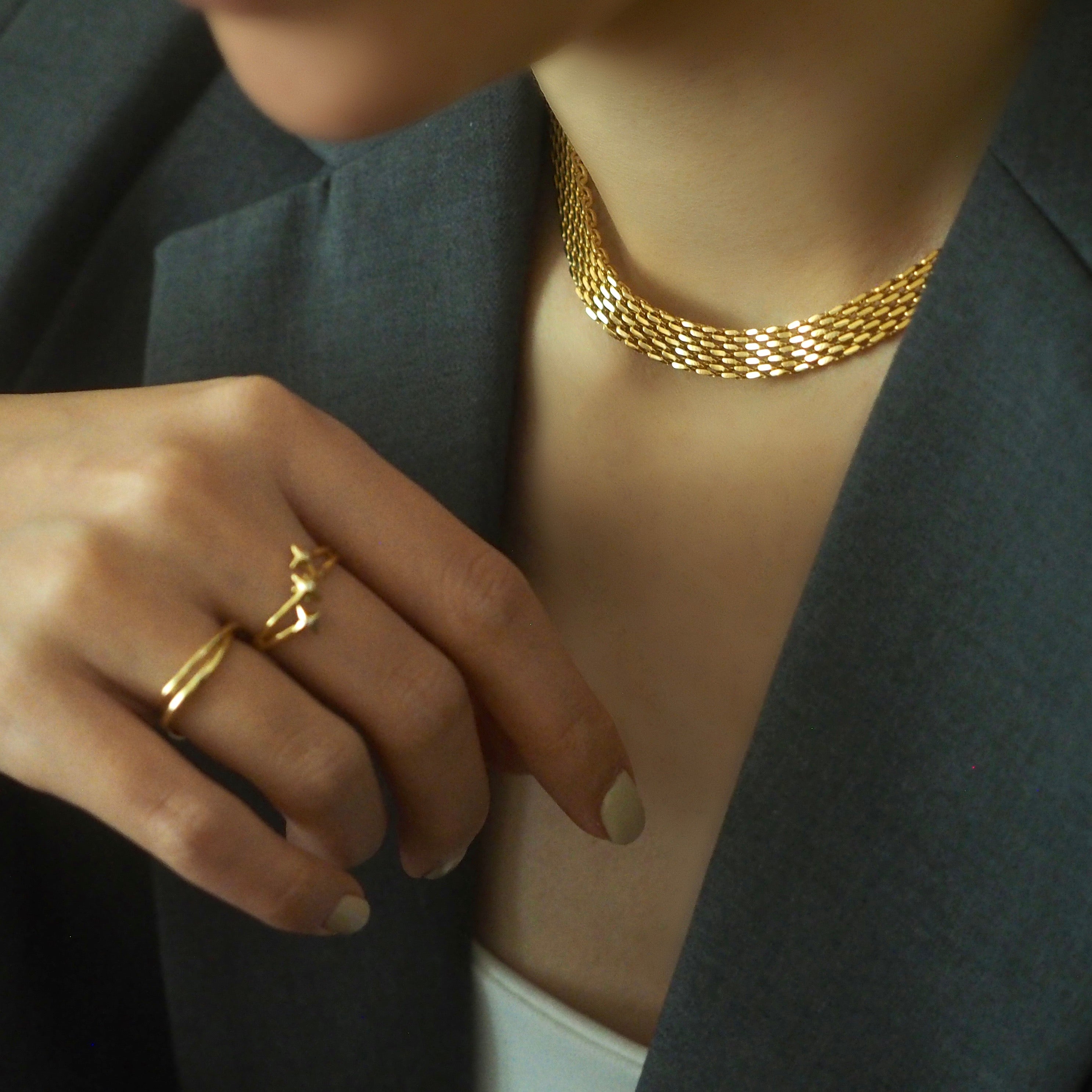 Isaure Double Hoop Ring