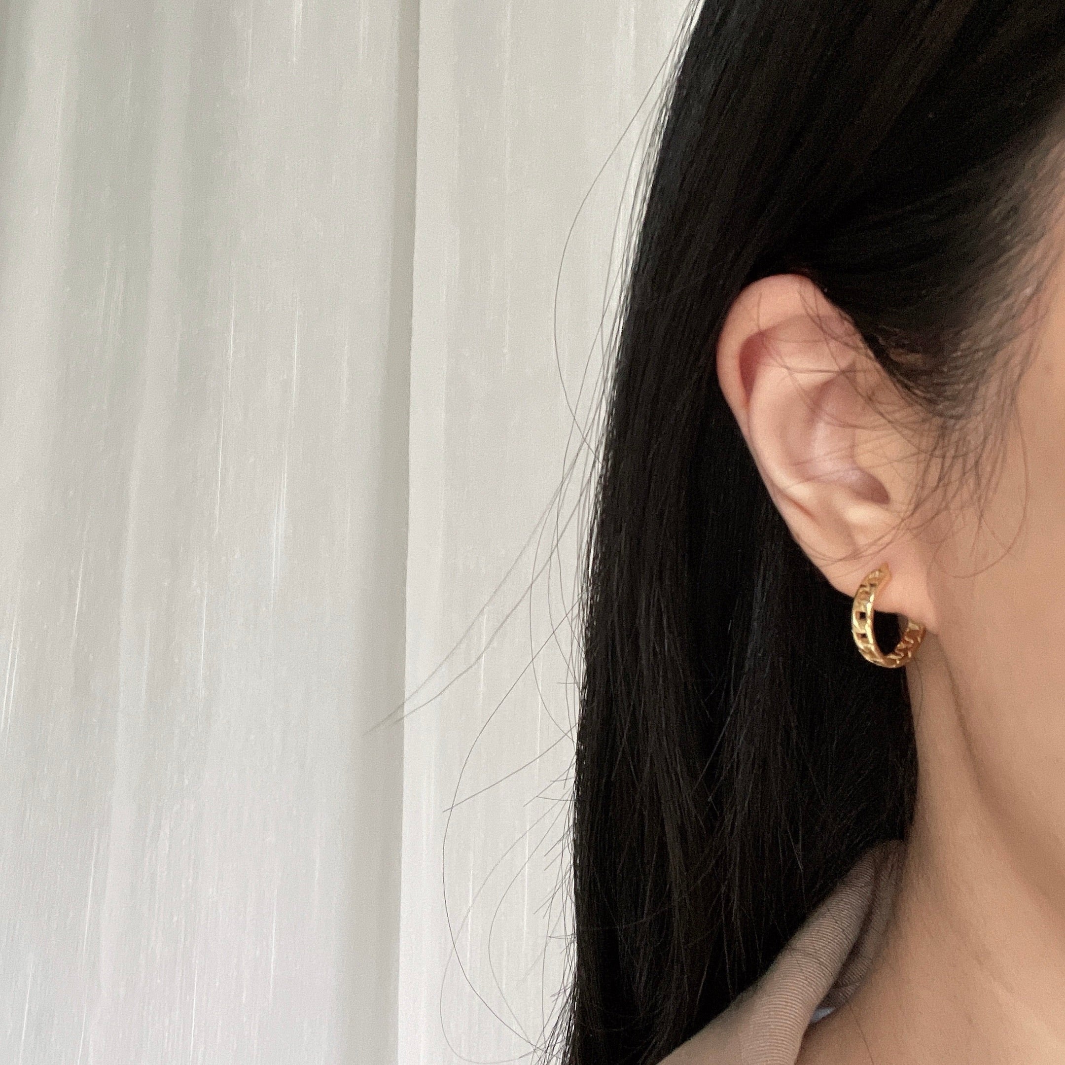 Haydee Chain Hoop Earrings