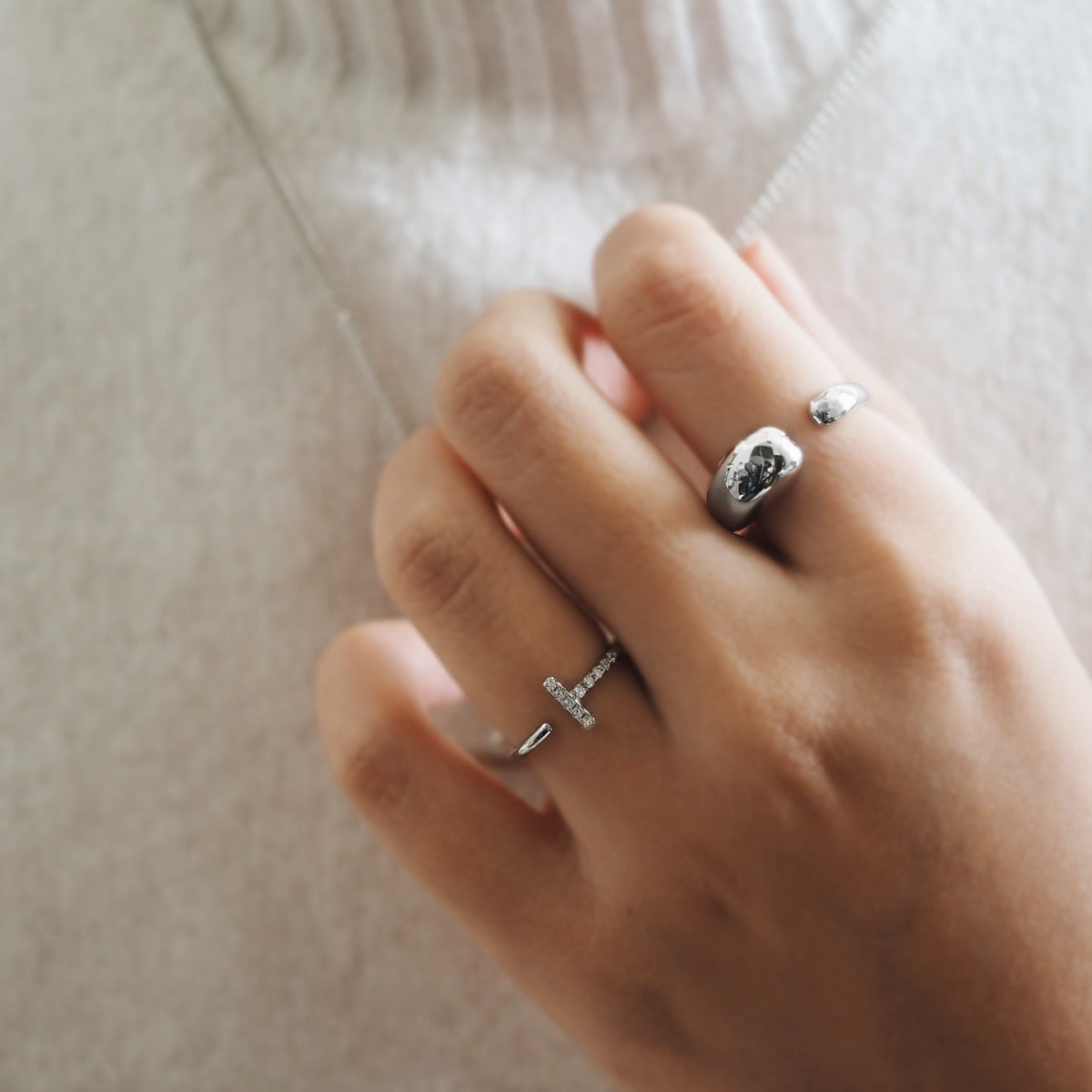 Veronique Bold Silver Ring