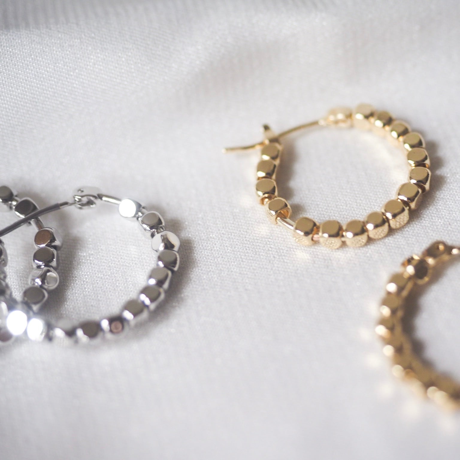 Mini Cube Small Hoop Earrings - éclater jewellery
