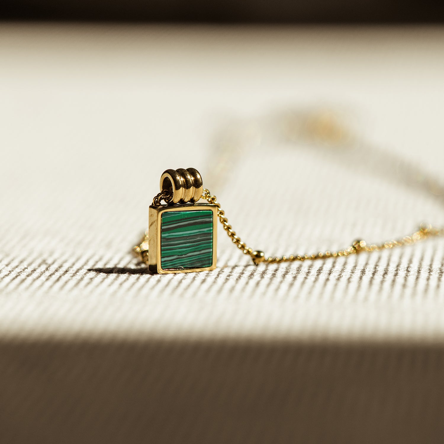 Malachite Square Necklace - éclater jewellery