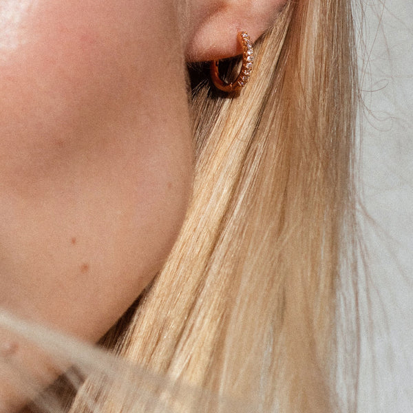 Dixee Cubic Zirconia Hoop Earrings