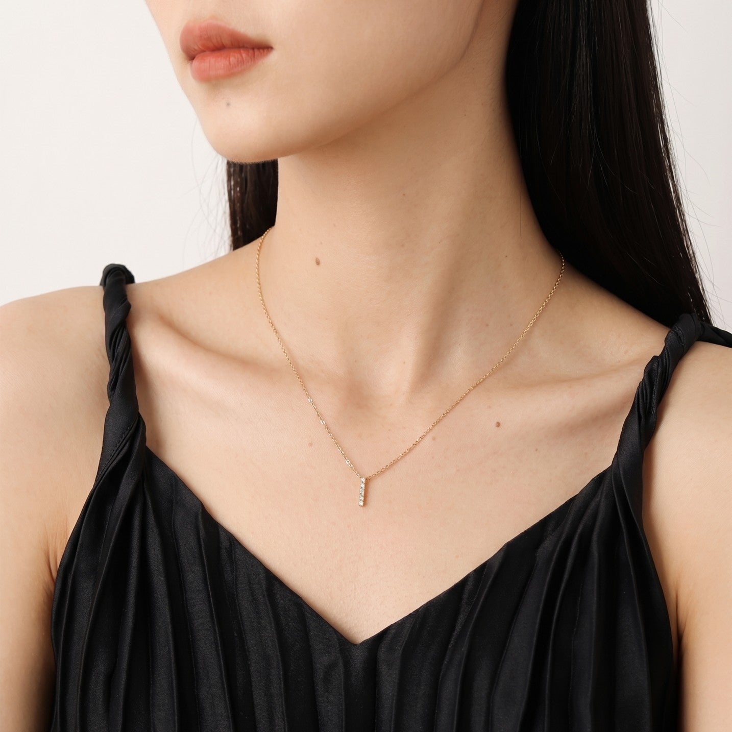 Pensee Drop Stick Necklace