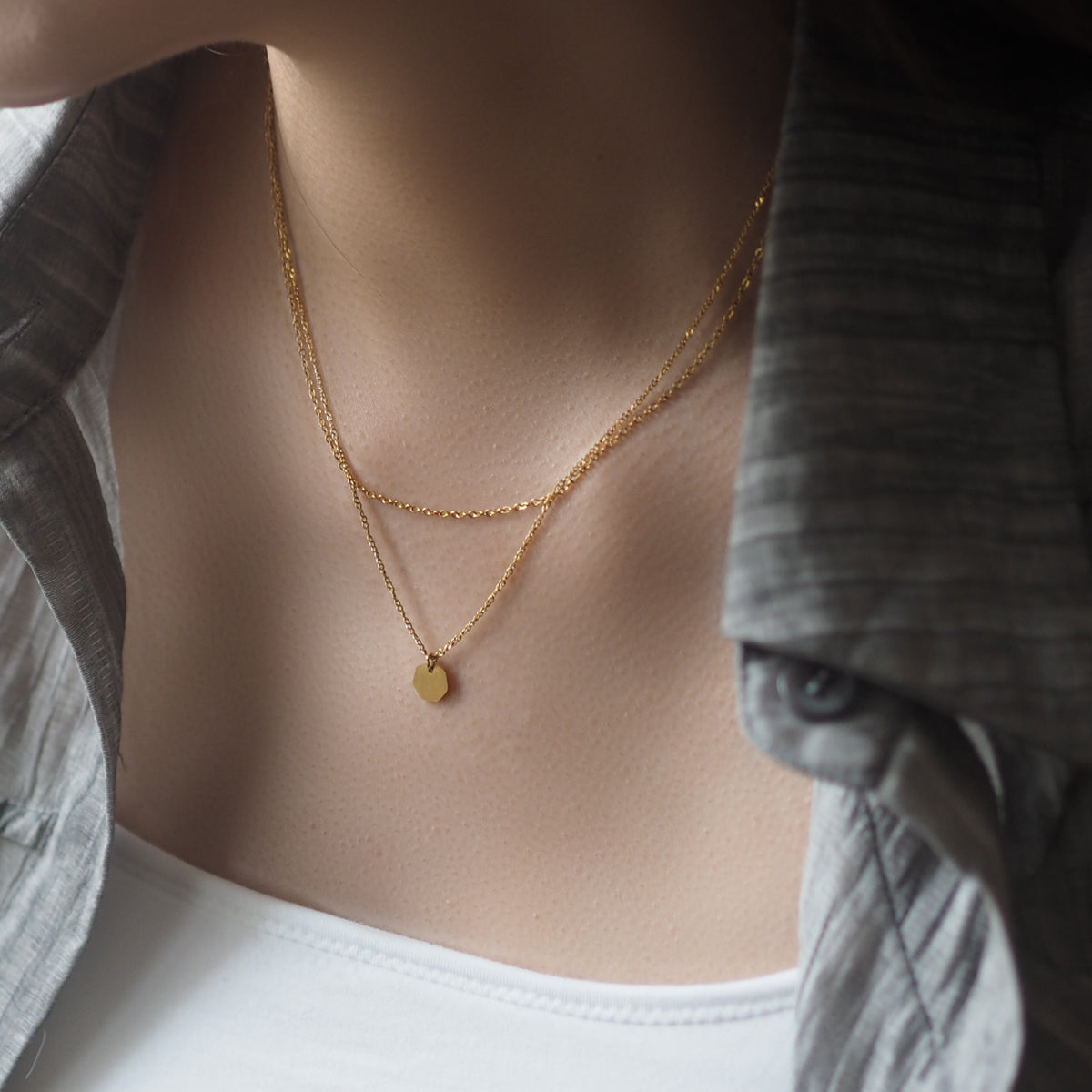 Halyn Geo Multirow Necklace