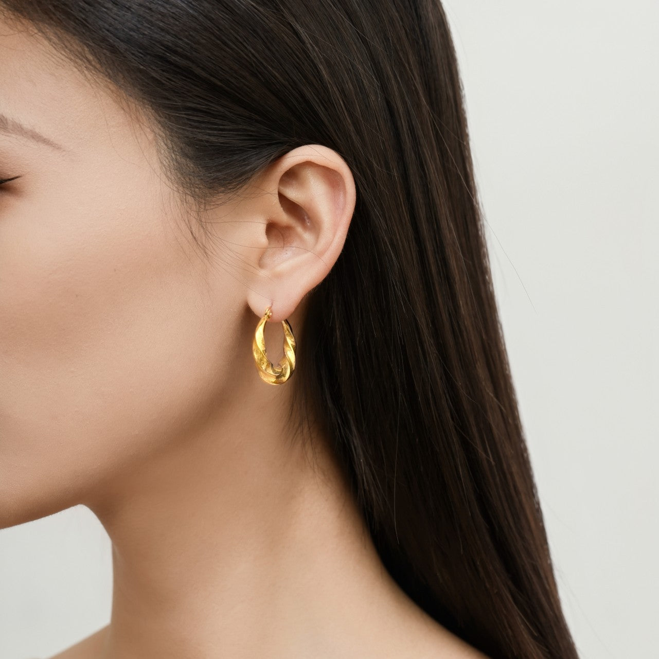 Esther Twist Hoop Earrings