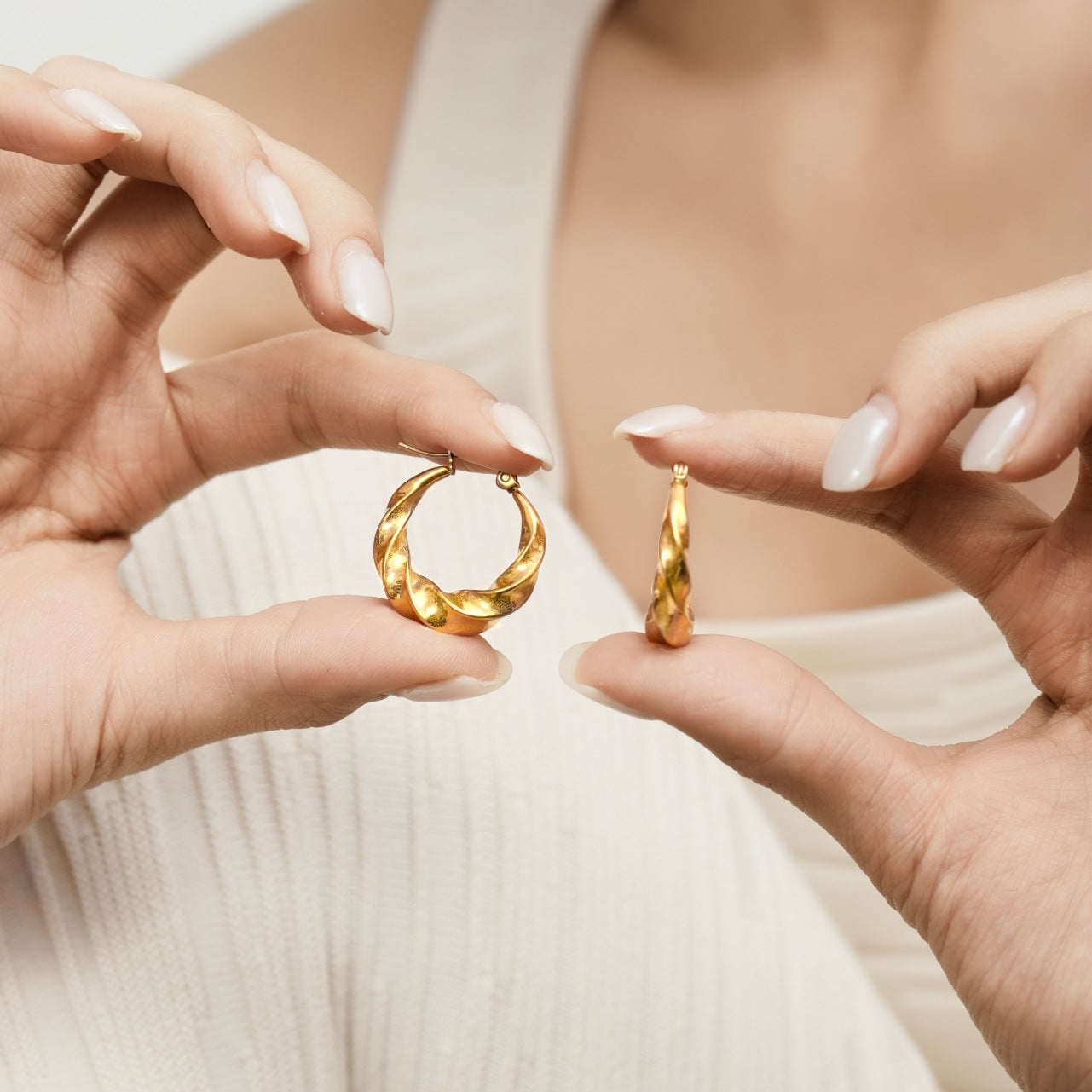 Esther Twist Hoop Earrings