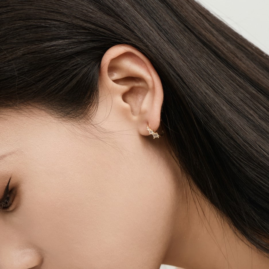 Lors Cubic Zirconia Hoop Earrings