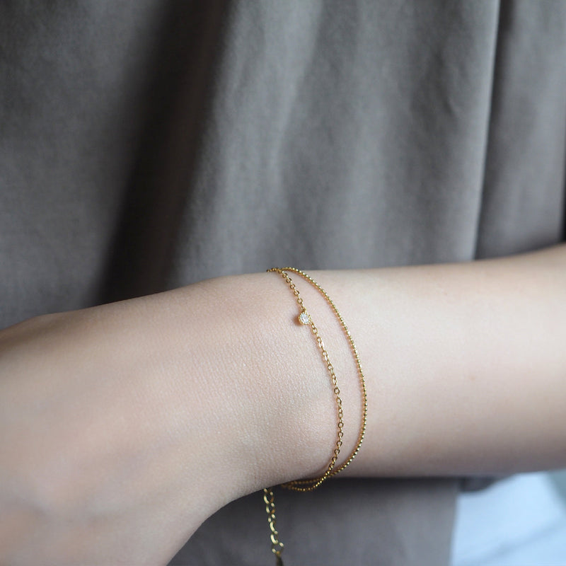 [Set of 2] Olivia Double Chain Bracelet