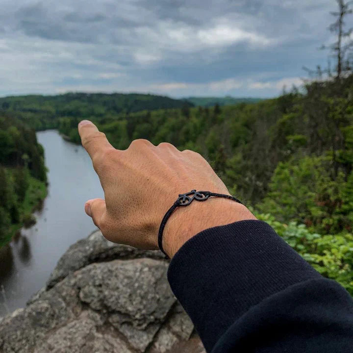 Black Bike Bracelet