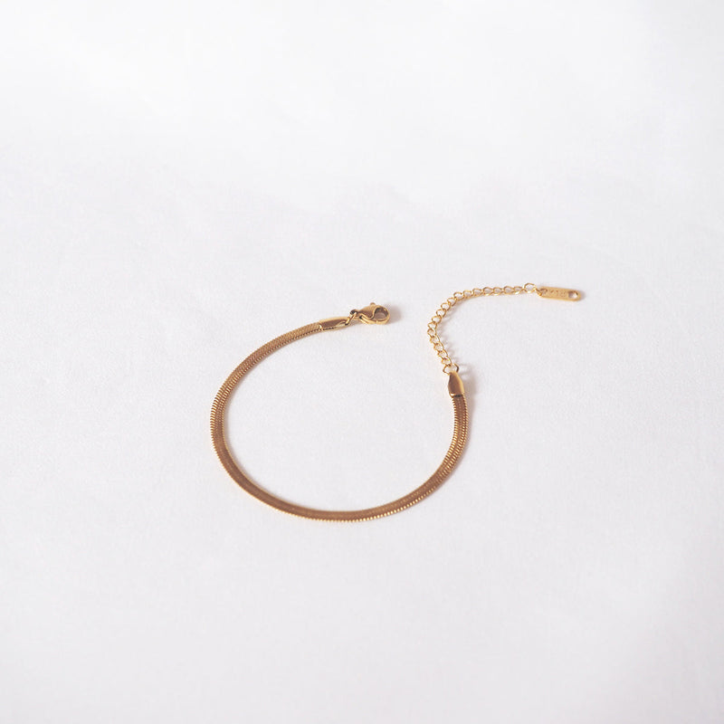 [Set of 2] Snake Herringbone Bracelet