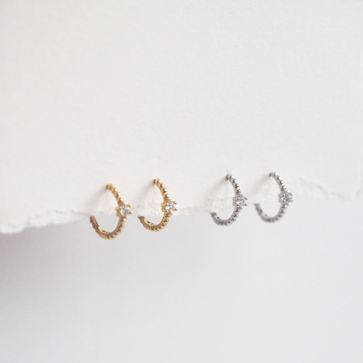 Kara Zirconia Ball Hoop Earrings