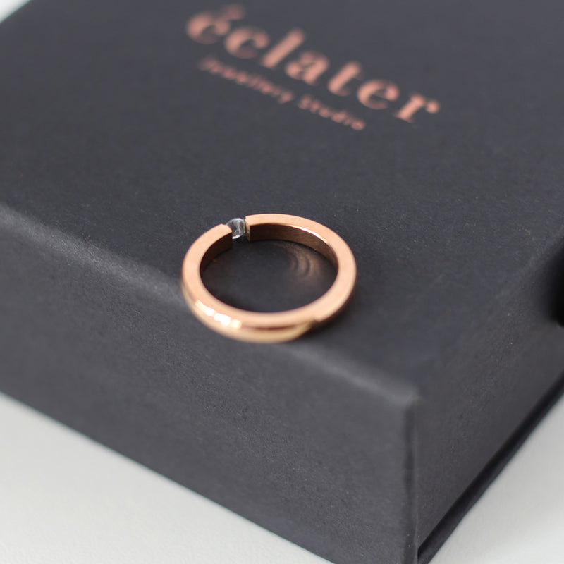 Bert Crystal Rose Gold Ring