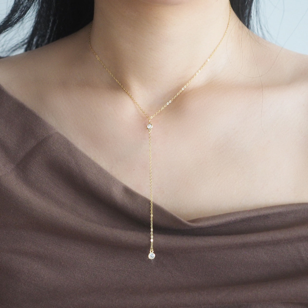 Mackenzie Cubic Zirconia Drop Necklace