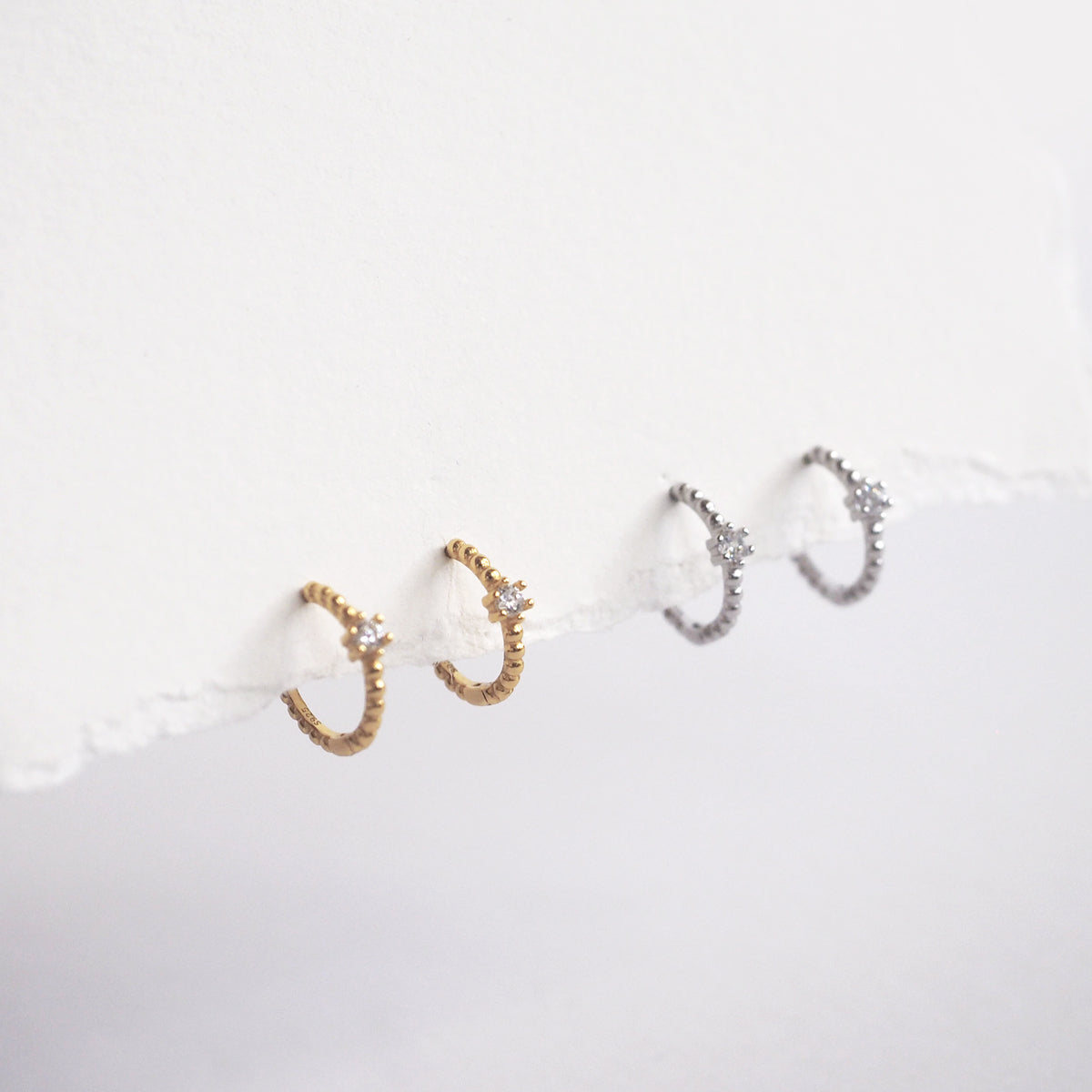 Kara Zirconia Ball Hoop Earrings