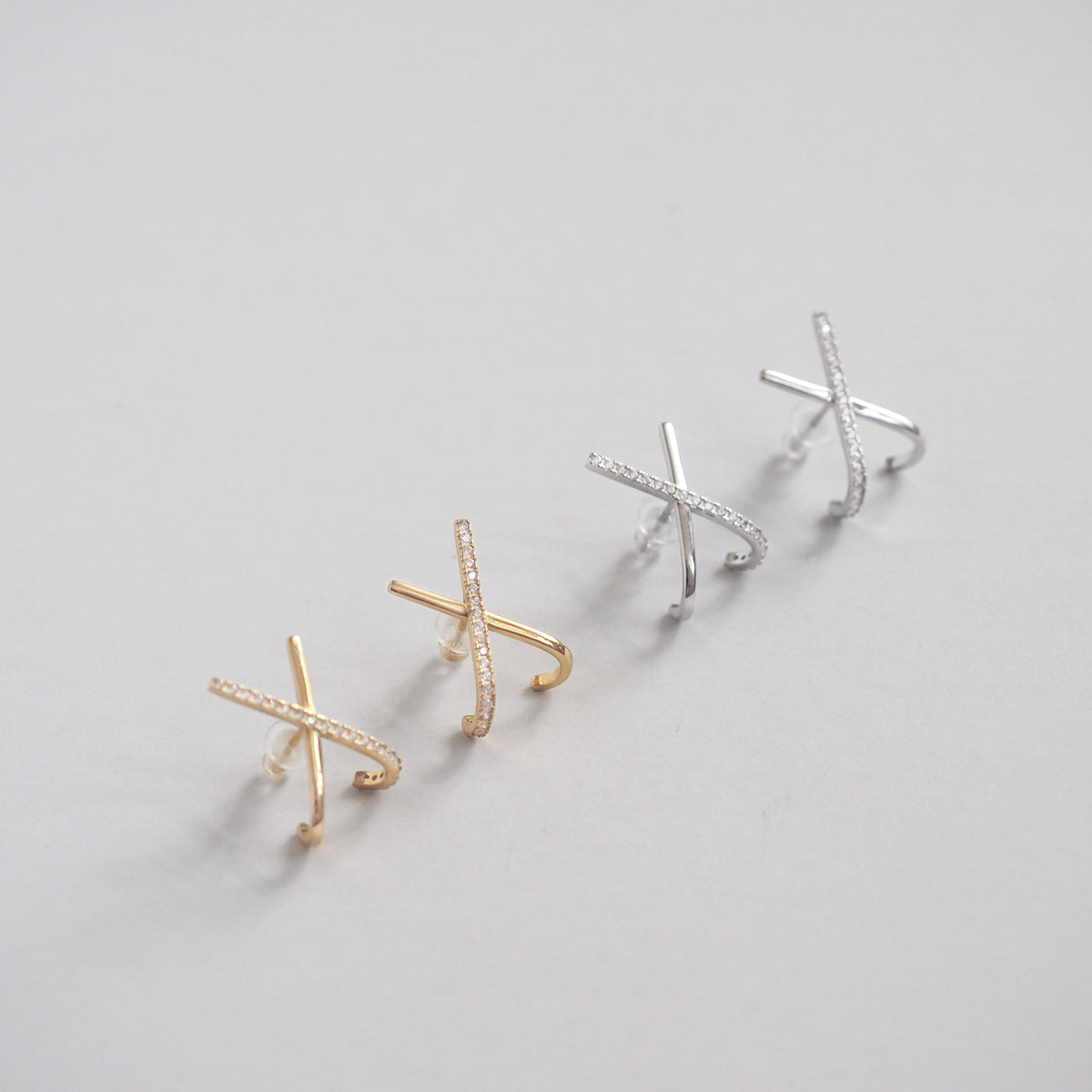 Ellie Cross Zircon Earrings