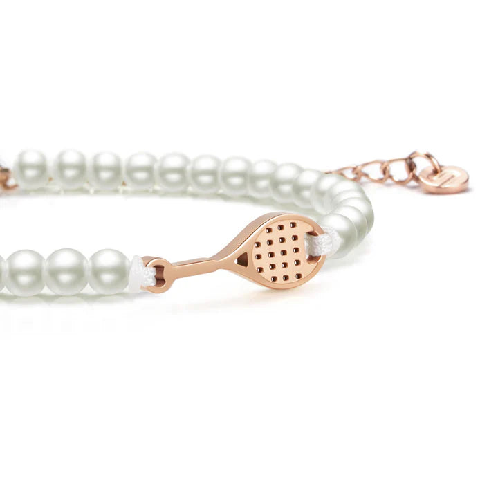 Pearl Rose Tennis Chain Bracelet