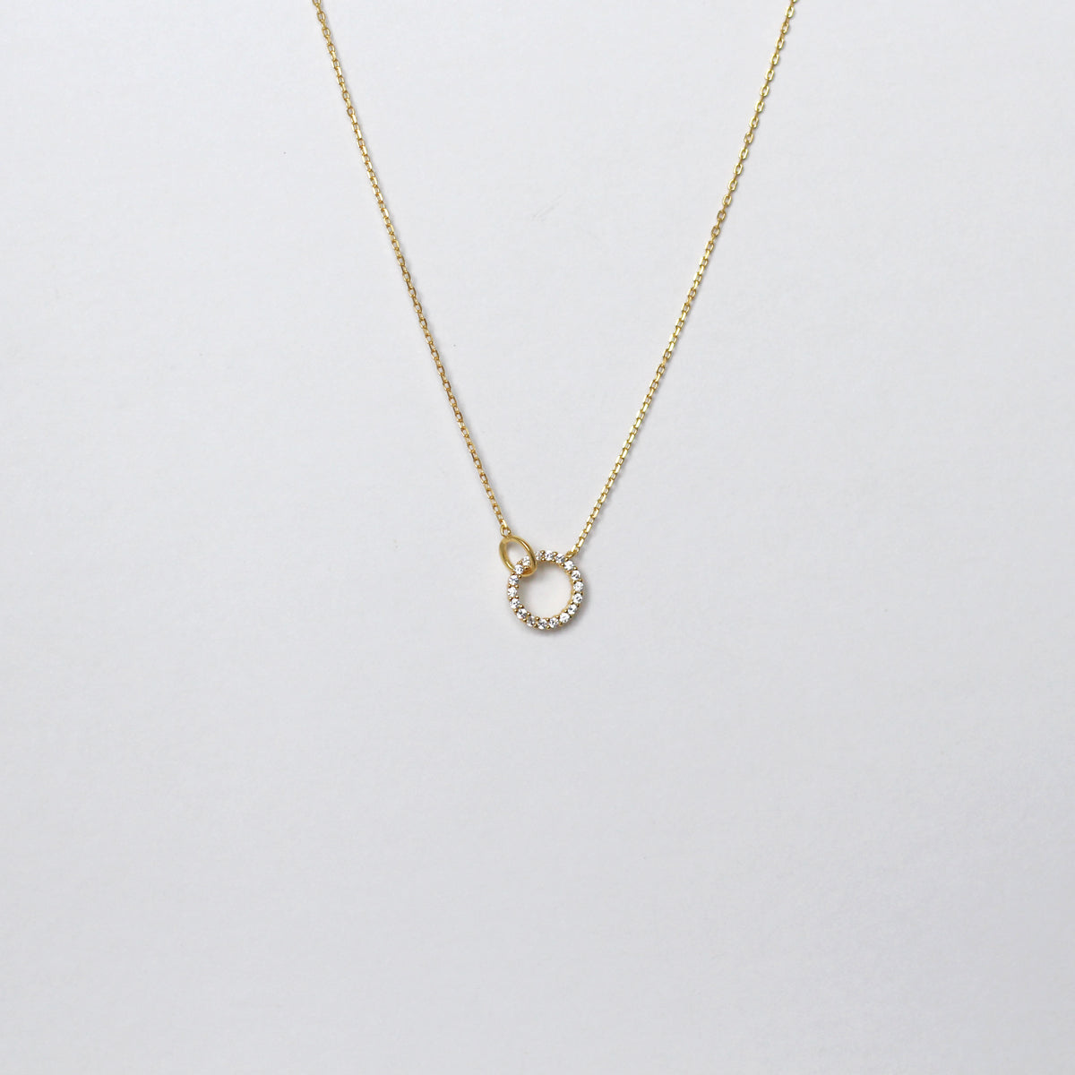 [Set of 2] Jaya Interlocking Hoop Necklace