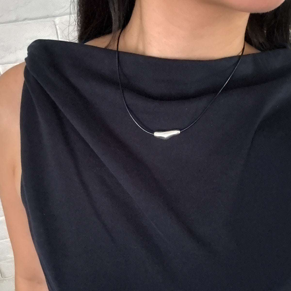 Tru Abstract Leather Cord Necklace