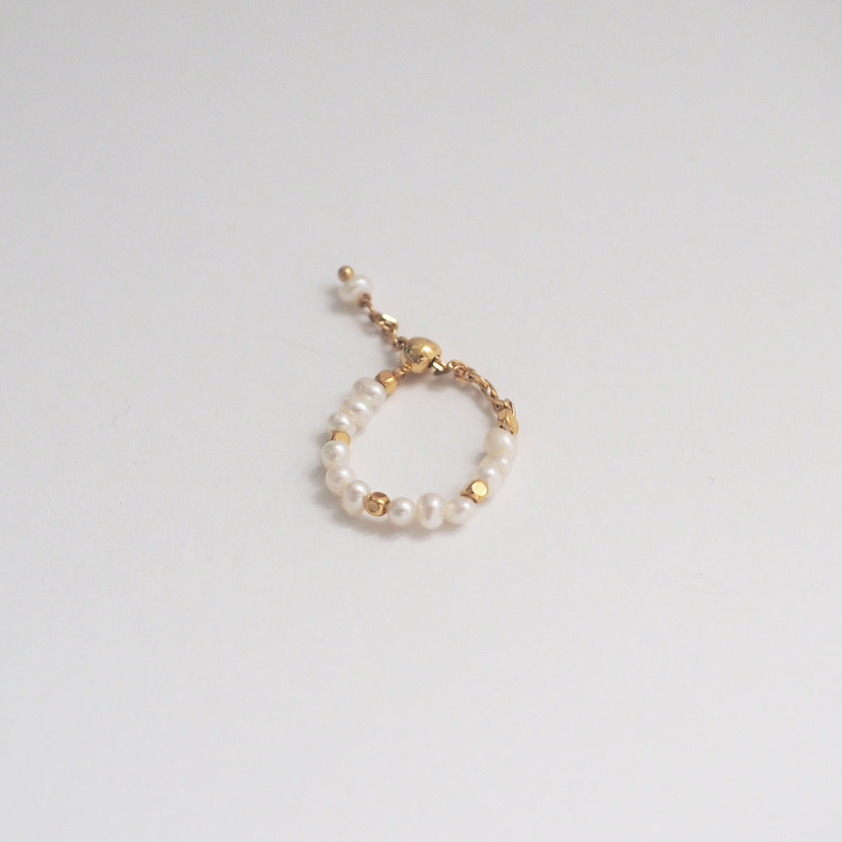 Serenity Pearls Drawstring Ring