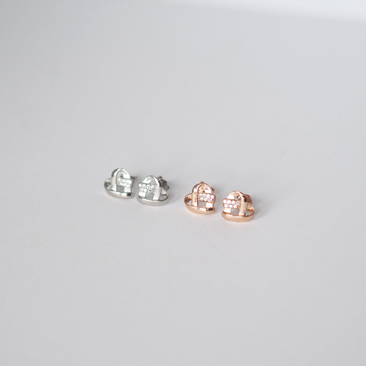 Pacay Heart Stud Earrings