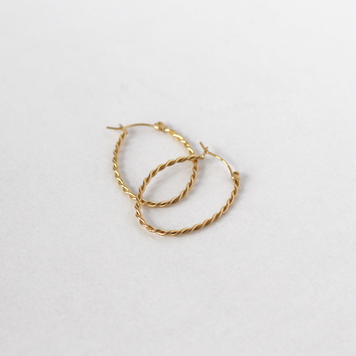 Twisted Oval Hoop Earrings