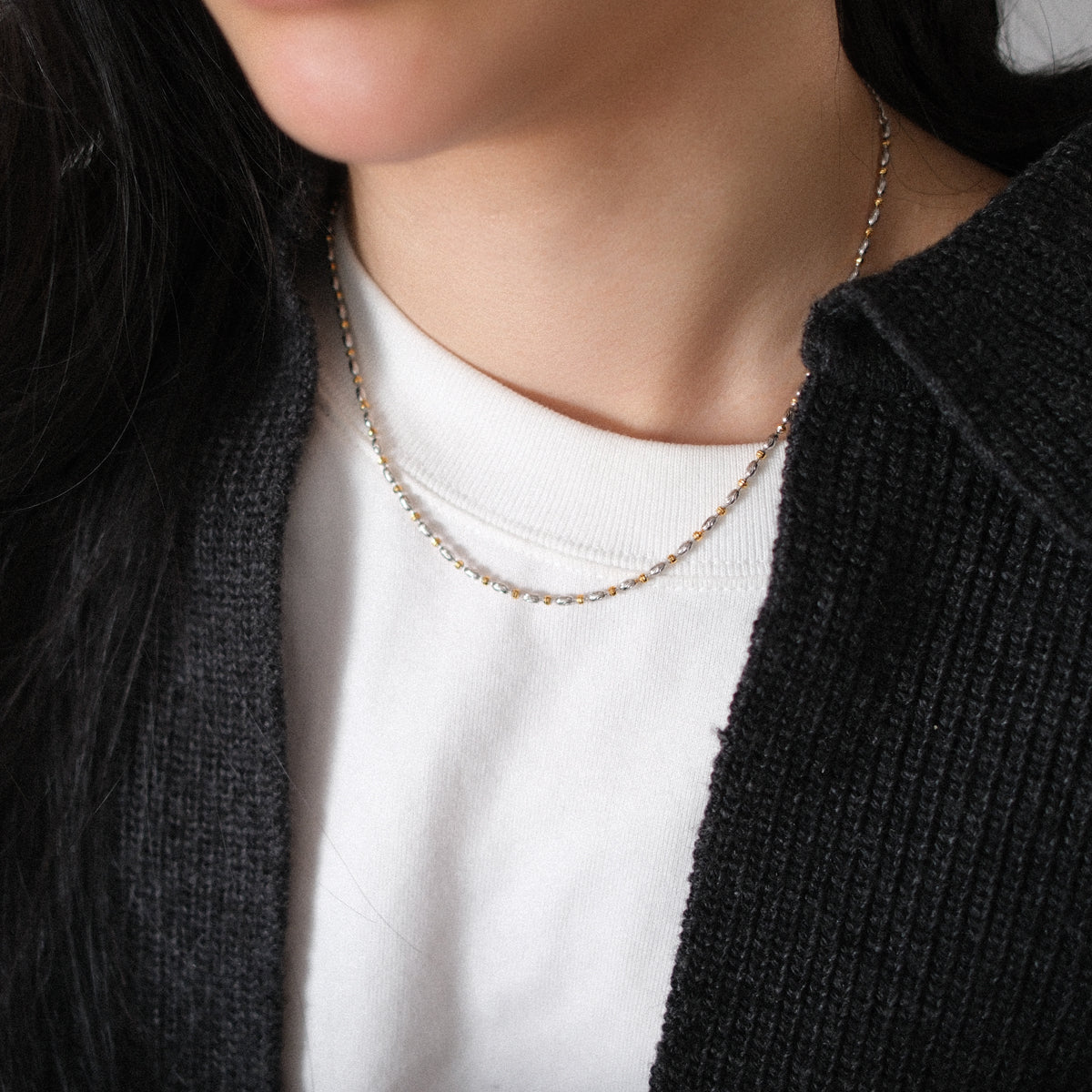Arabella 2-Tone Beads Necklace