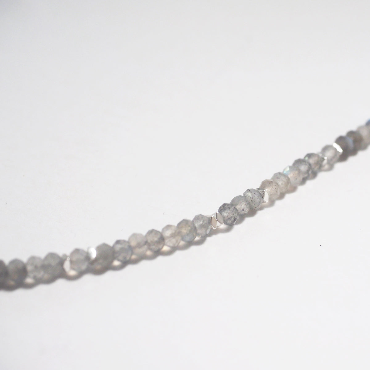 Labradorite Silver Beads Bracelet
