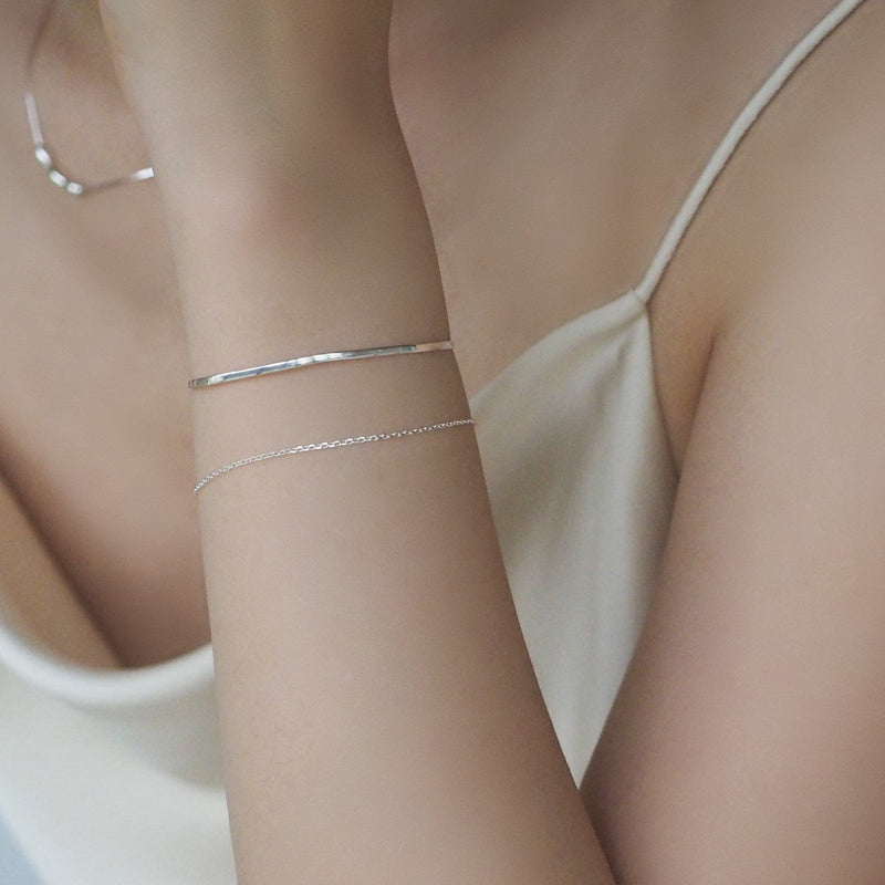 [Set of 2] Marye Double Chain Bracelet