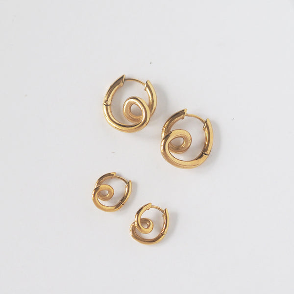 Snail Hoop Earrings