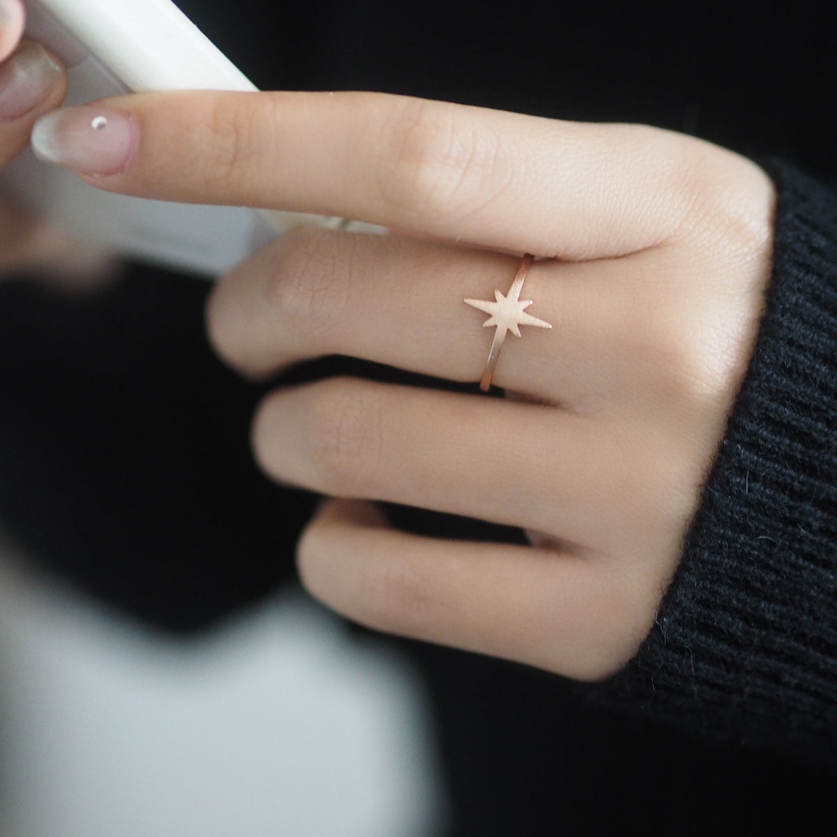 Octagram Rose Gold Ring