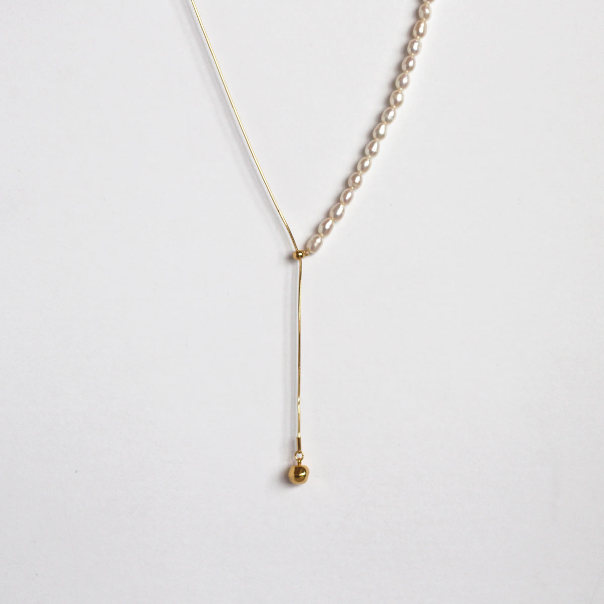 Eyde Pearls Herringbone Drop Necklace