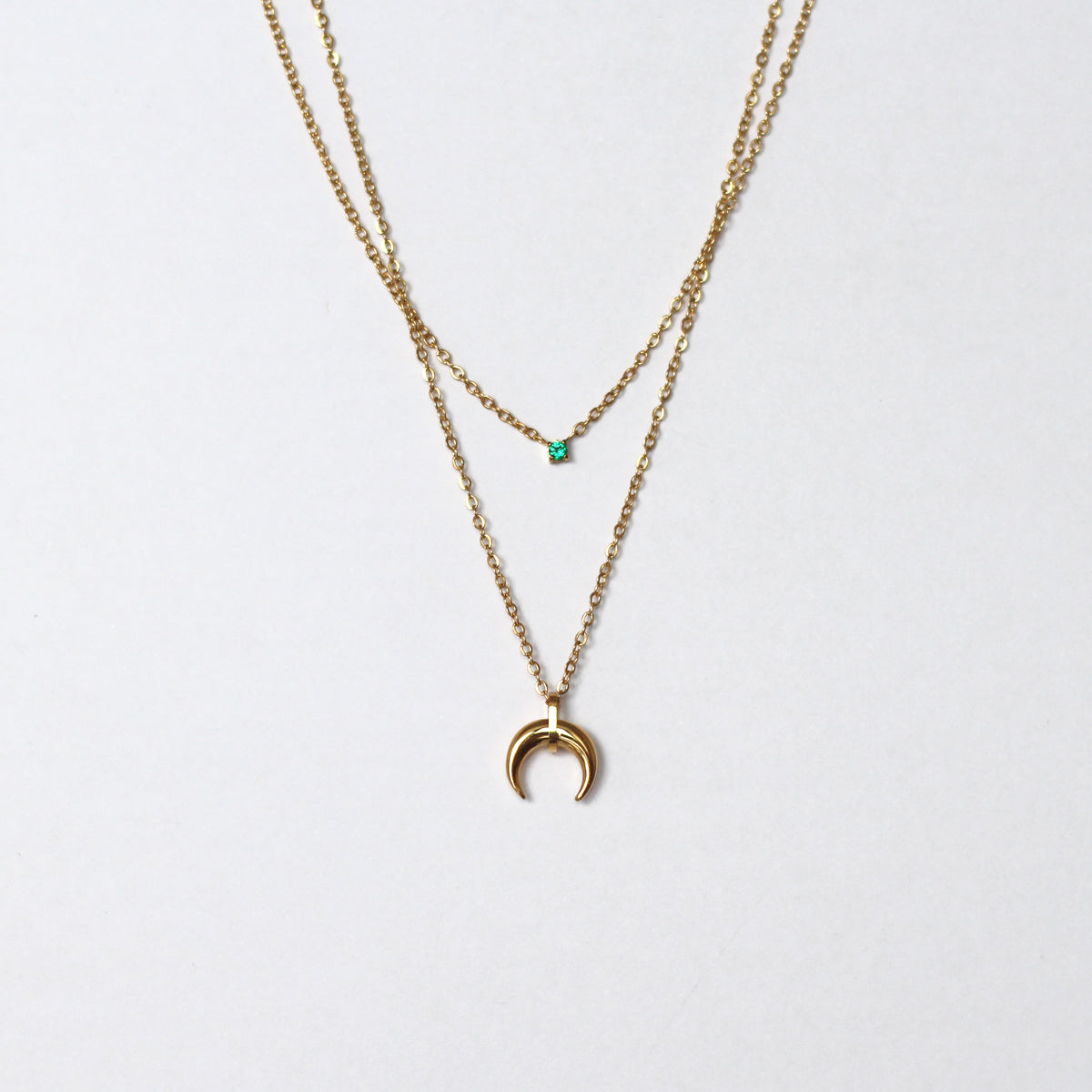 Dyllis Double Layer Horn Necklace