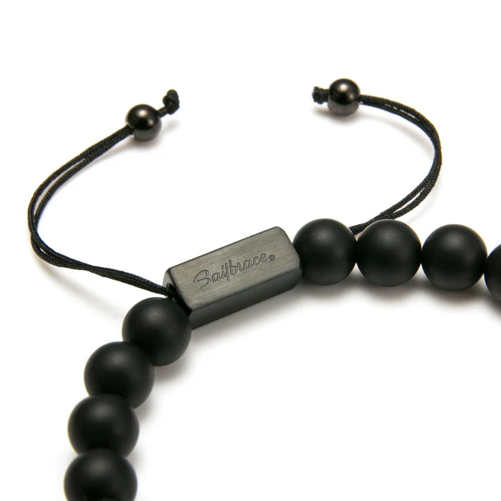 Black Bike Beaded Bracelet