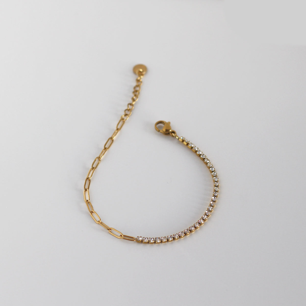 Rowan Half Zirconia Chain Bracelet