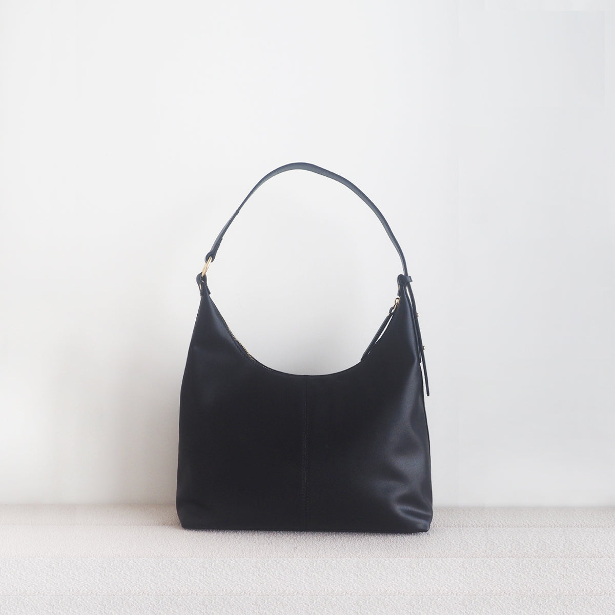 Natalie Leather Tote Bag - Black