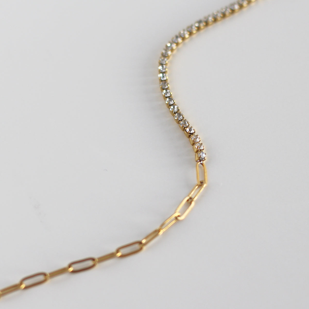 Rowan Half Zirconia Chain Bracelet