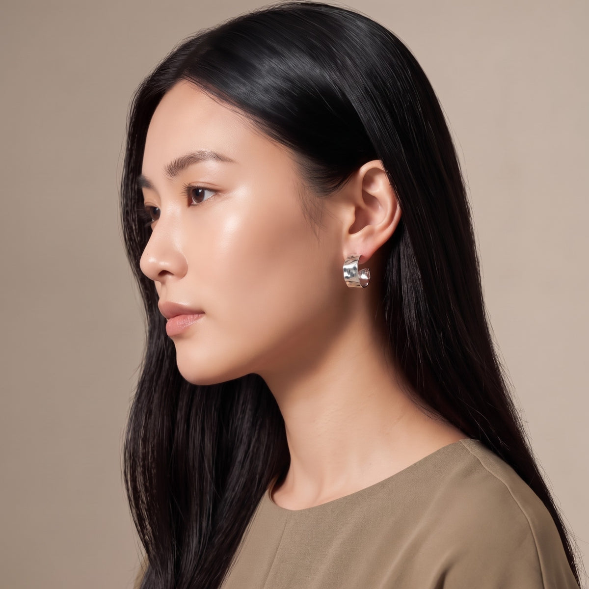 Wave Texture Hoop Earrings