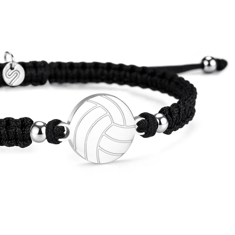Block Volleyball Braided Bracelet